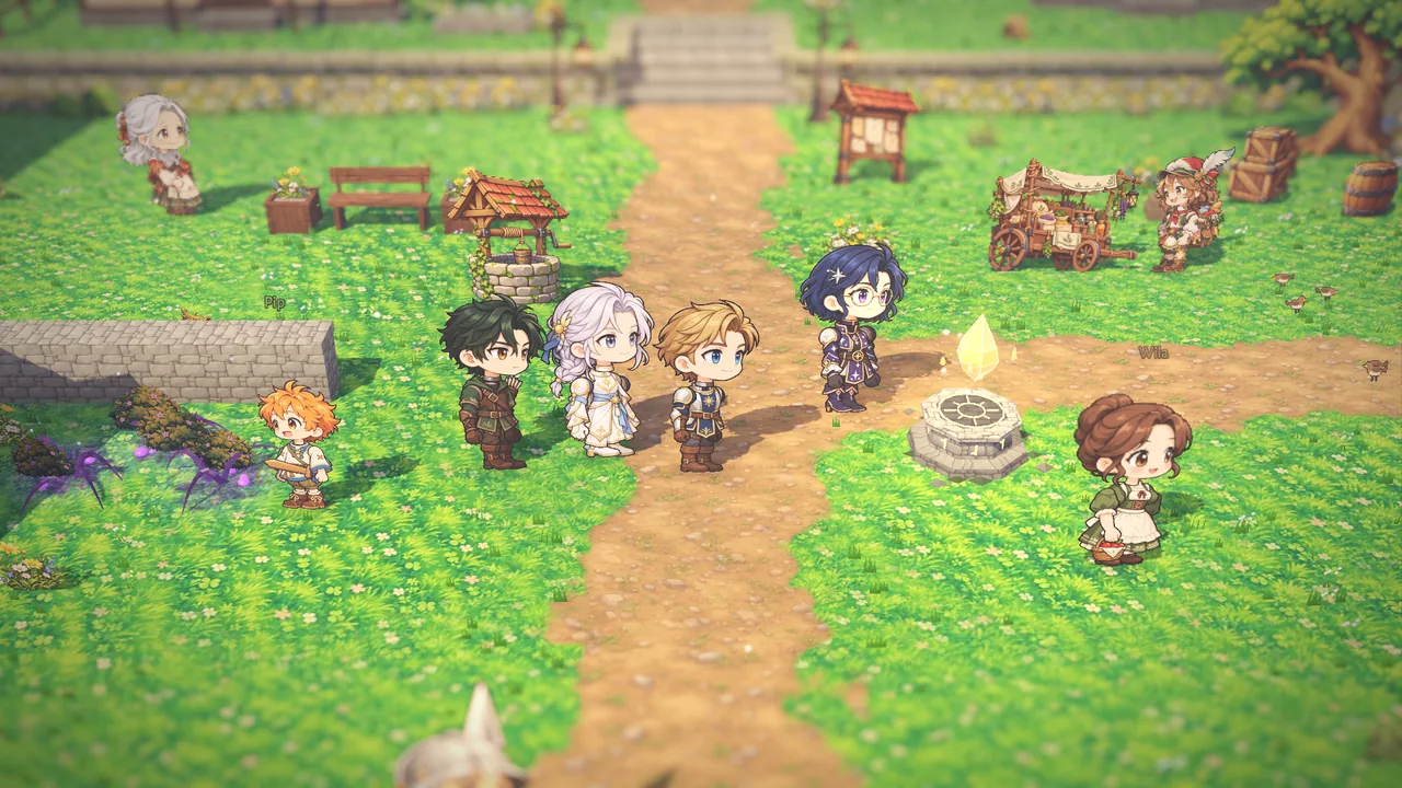 The travelers in the village of Brookhollow